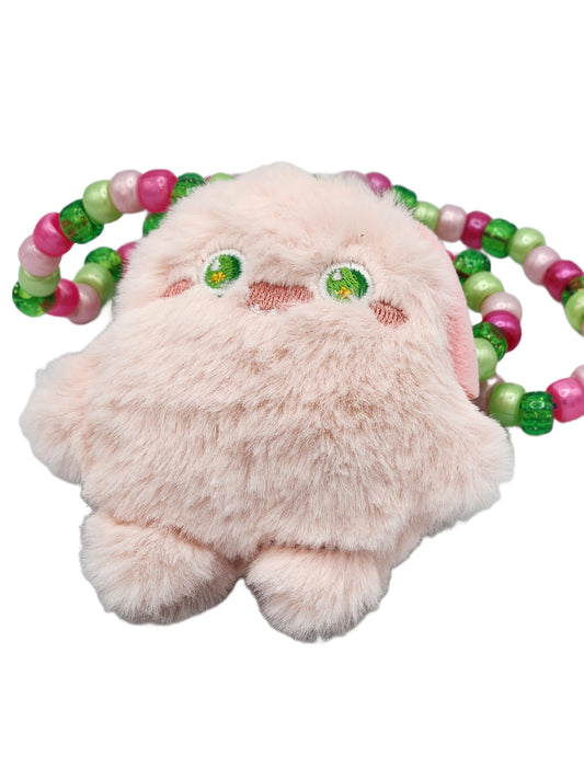 Little Pink Monster Kandi Necklace