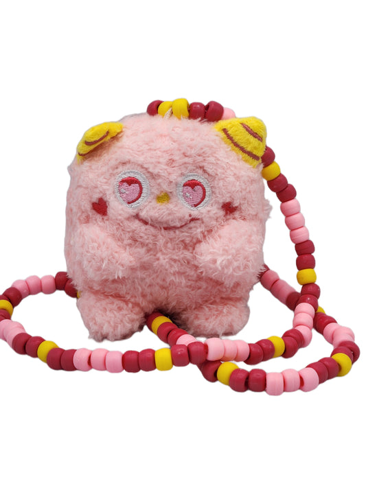 Big Pink Love Monster Kandi Necklace