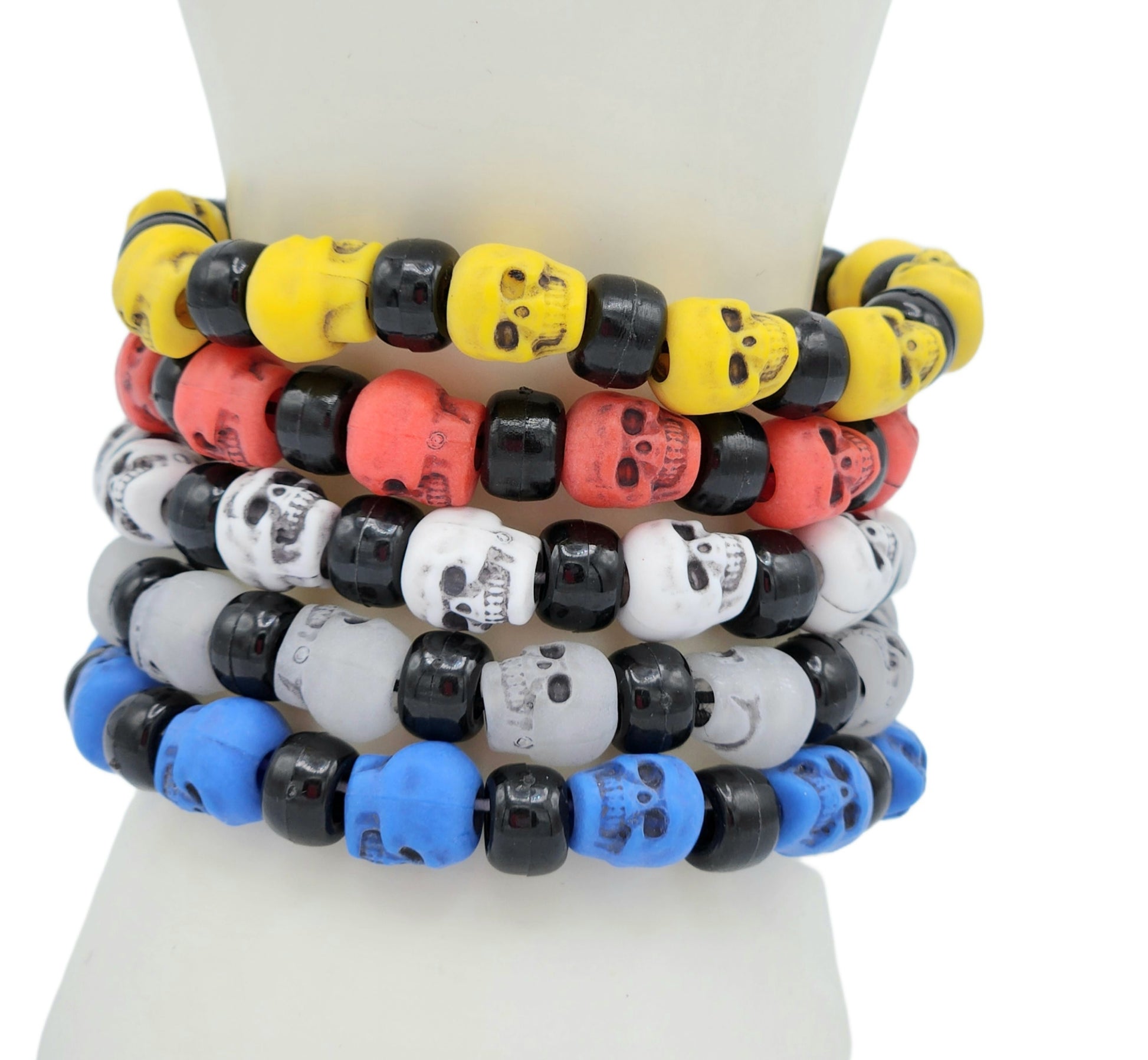 Colorful Vintage Skull Beaded Bracelets For Women And Men Resin Skeleton  Elasticity Bangle Fashionable DIY Body Candy Jewelry In Bulk From  Commo_dpp, $0.77